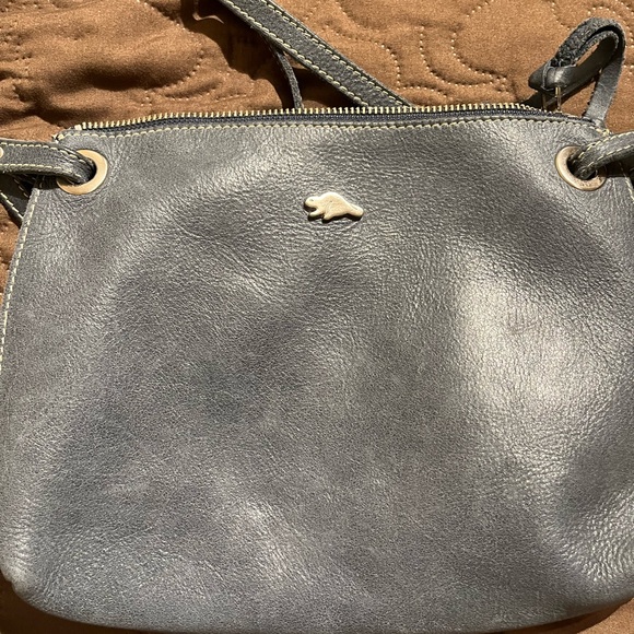 Authentic roots leather cross body bag Graphite colour - Picture 13 of 13